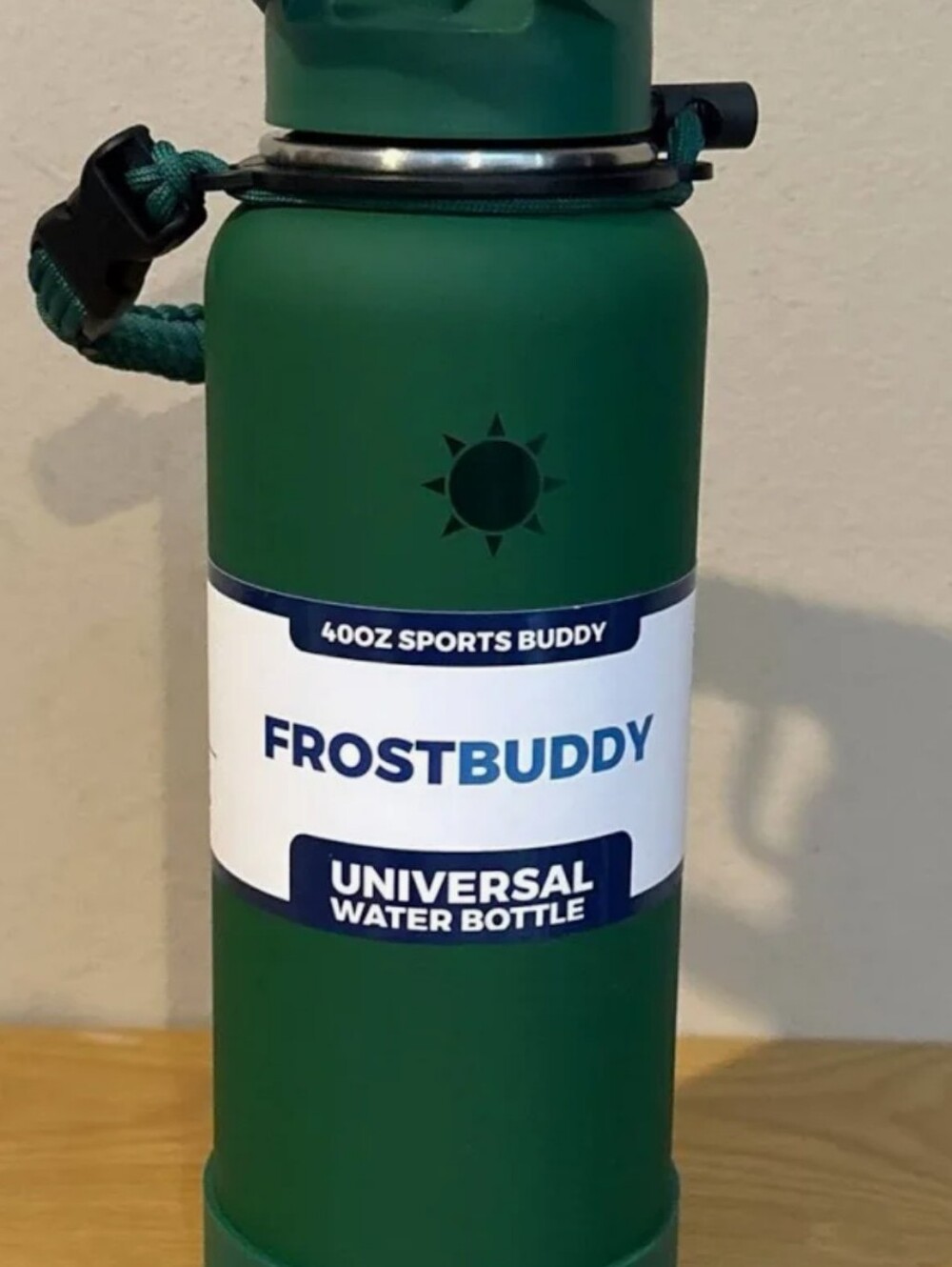 Frost Buddy Green 40oz Flip Top Universal Leak Proof Water Bottle